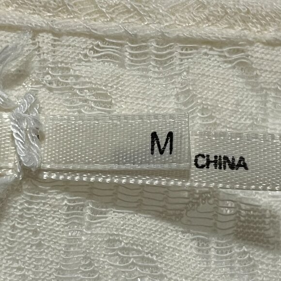 Womens Ivory Lace Ruffle Tank M Coquette Soft Girl Romantic Victorian Ethereal - Picture 7 of 10